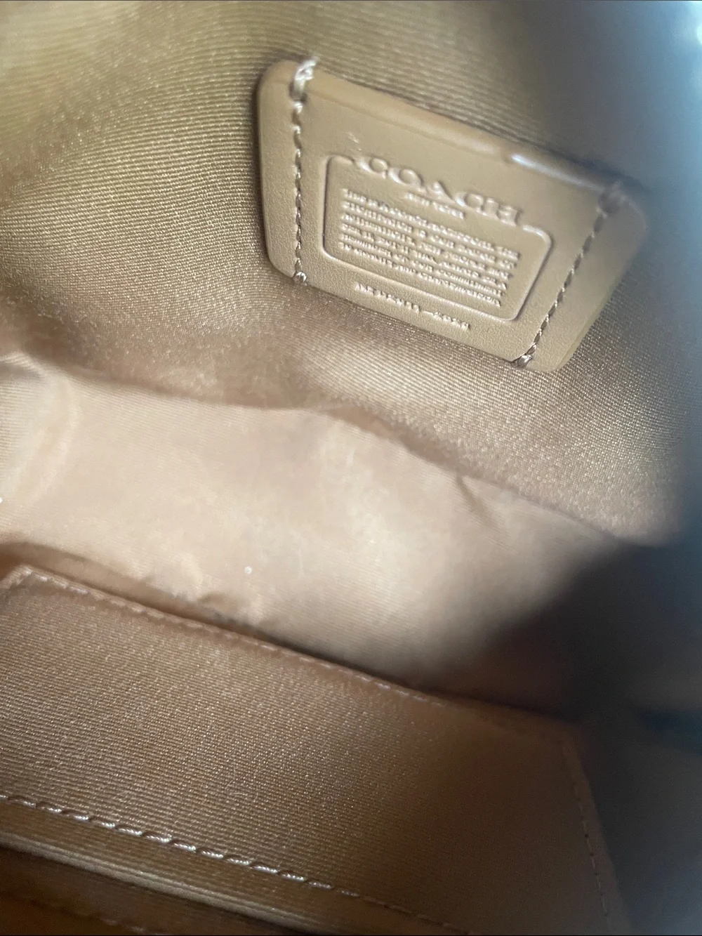 Coach Cream/White Signature Dome Crossbody with Gold Hardware
